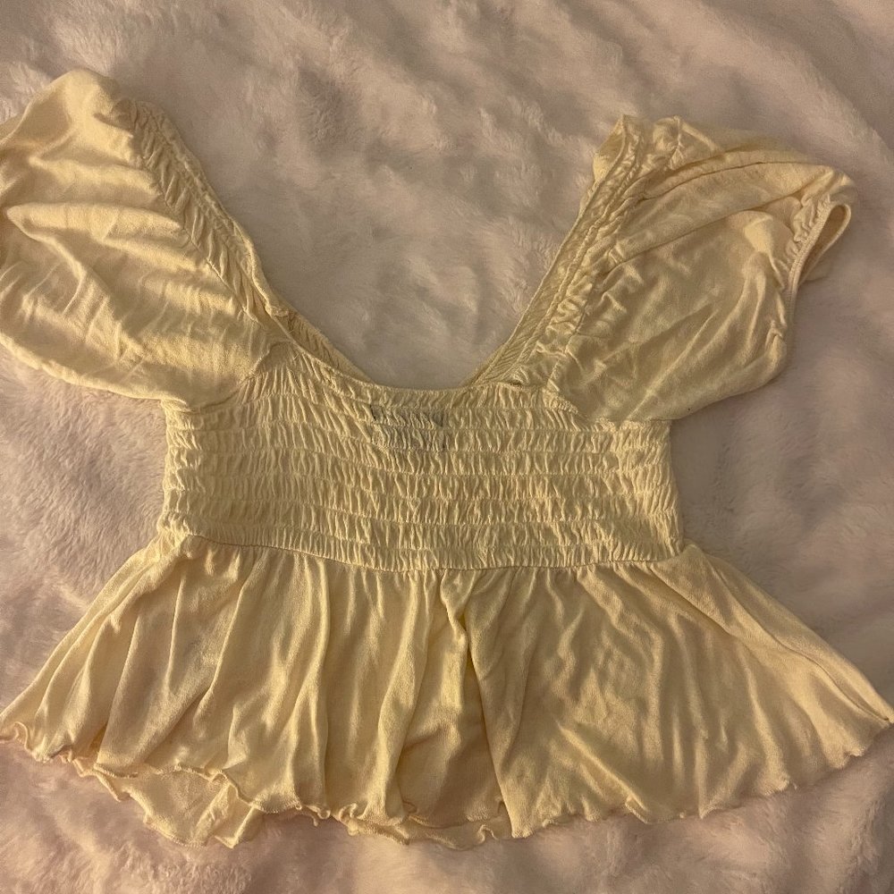 Urban Outfitters Cream Crop Top